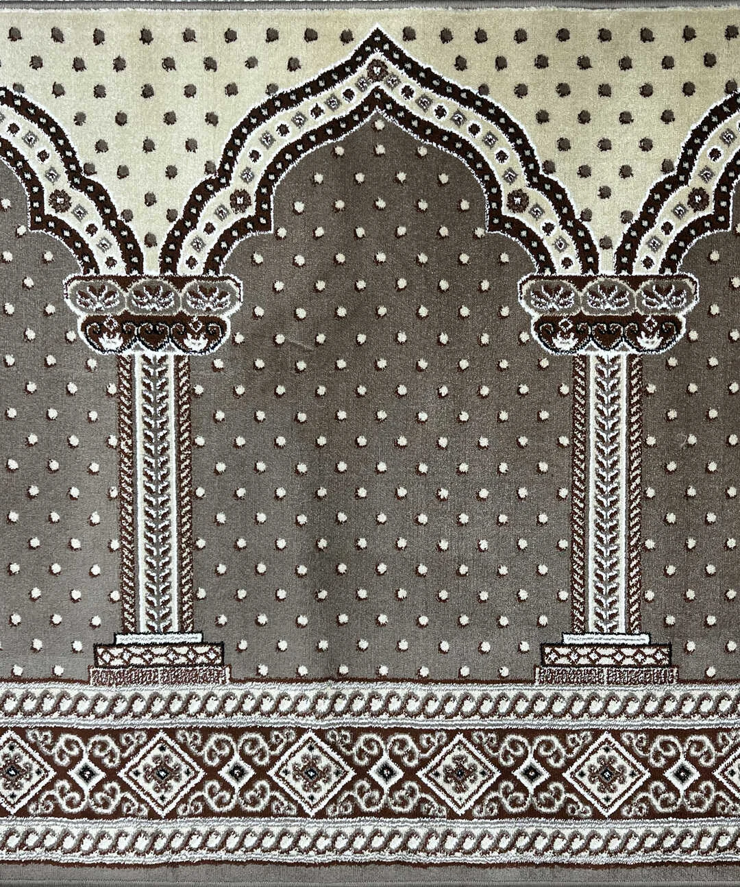 Classic Maroon Mihrab Mosque Carpet - Image 2