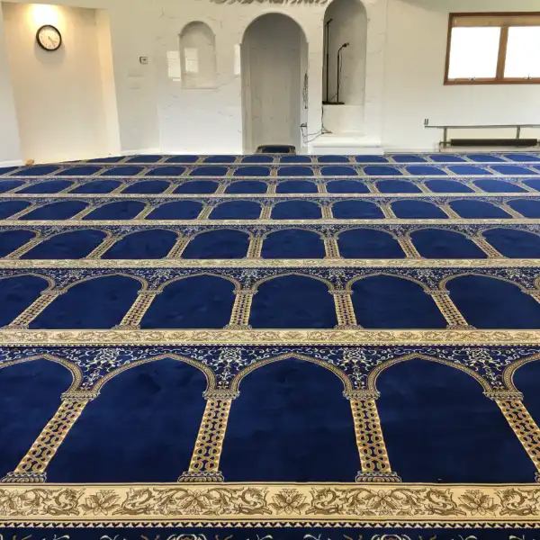Mosque Carpet 34 Blue Arch carpet for Mussafah mosque