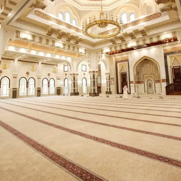 Mosque Carpet 17 Ivory Classic carpet for Al Mushrif Grand Mosque