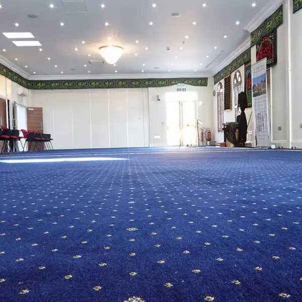 Mosque Carpet 14 Royal Blue Dotted carpet in MBZ City mosque