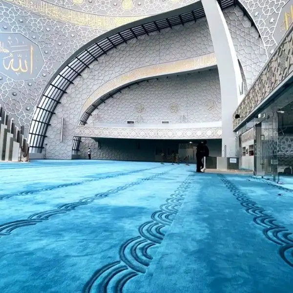Mosque Carpet 12 Sky Blue Modern carpet for Al Reem Island mosque