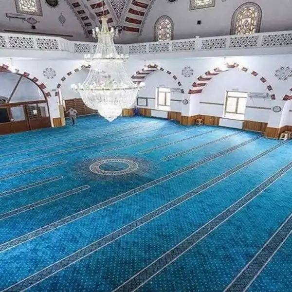Mosque Carpet 11 Turquoise Blue Ottoman carpet for Madinat Zayed mosque