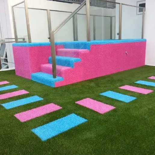 Dark Green Playful carpet for playing area