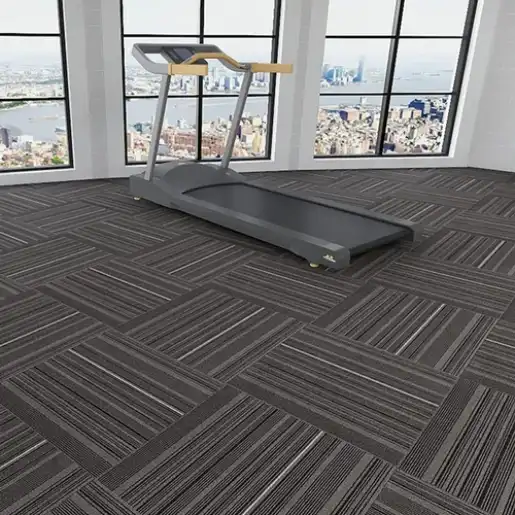 Dark Grey Carpet Tiles for Gym in Corniche Abu Dhabi