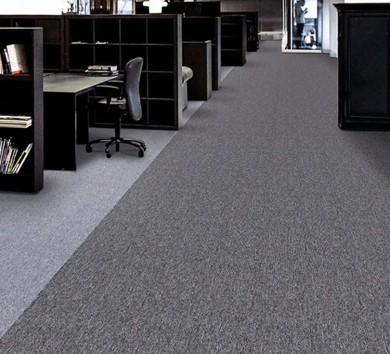 Graphite Slate Loop Pile Carpet for Modern Office Spaces