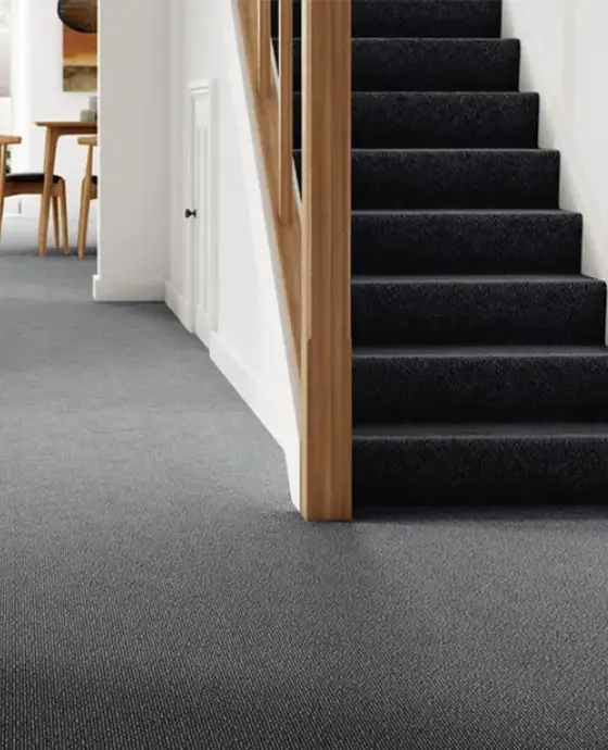 Grey Textured carpet for Stair in Khalifa City