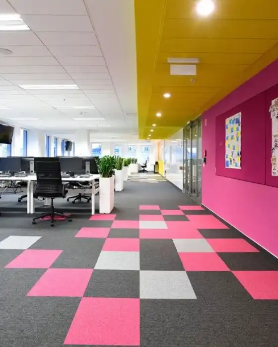 Modern Pink Grey Carpet Tiles