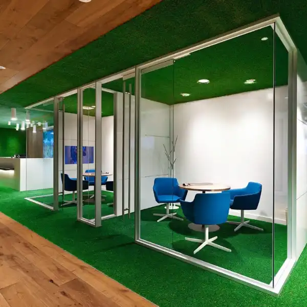 Modern artificial turf for wall and floor in Al Maryah Island