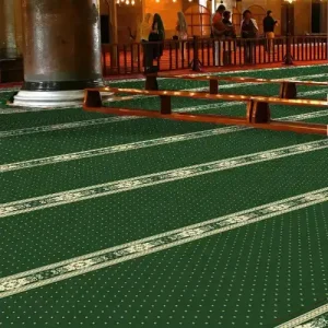 Plain Green Mosque Carpet