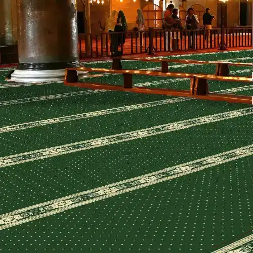 Plain Green Mosque Carpet