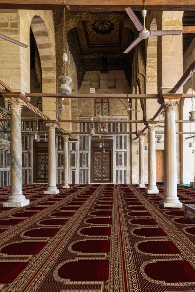 Maroon masjid carpet